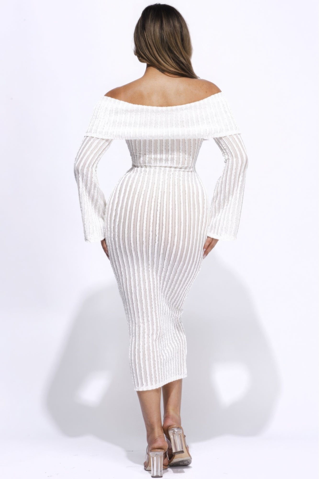 Shoulder Midi Dress