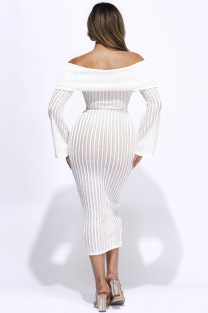 Shoulder Midi Dress